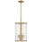 Quoizel Aster 4 Light Mini Pendant, Clear Ribbed