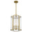 Quoizel Aster 4 Light Mini Pendant, Clear Ribbed