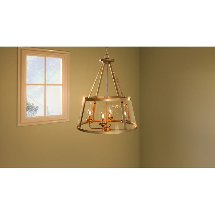 Quoizel Barlow 4 Light Pendant, Weathered Brass - BAW1820WS