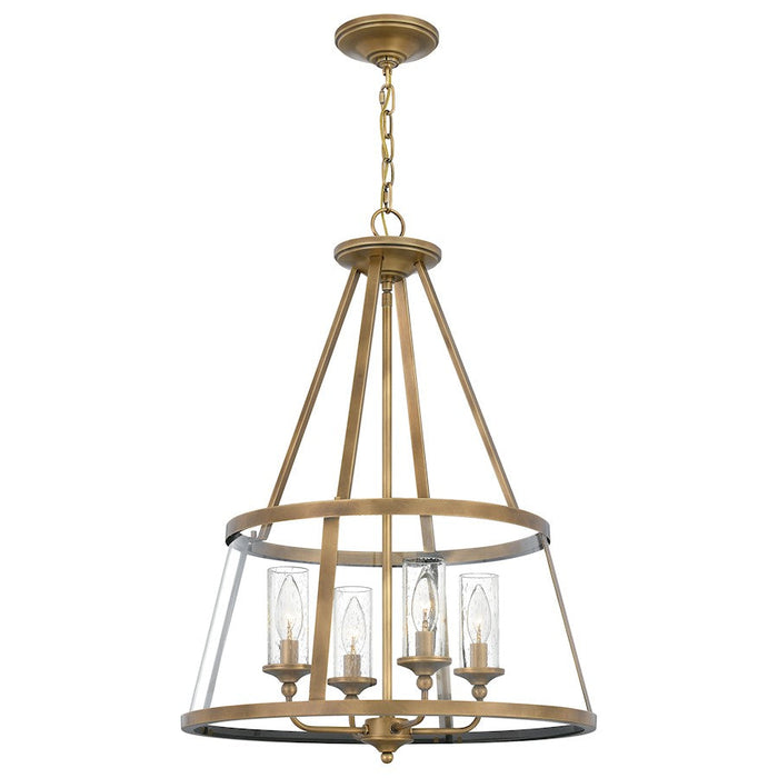 Quoizel Barlow 4 Light Pendant, Weathered Brass