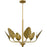 Quoizel Bayley 6 Light Chandelier, Aged Brass