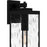 Quoizel Balchier 1 Light Outdoor Lantern, Black/Clear Hammered