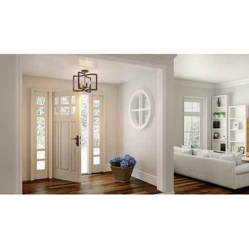 Quoizel Beaufain 4 Light Semi-Flush Mount, Old Bronze