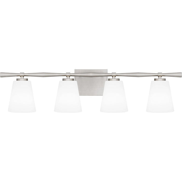 Quoizel Brindley 4 Light Bath Light, Brushed Nickel/Opal Etched - BID8631BN