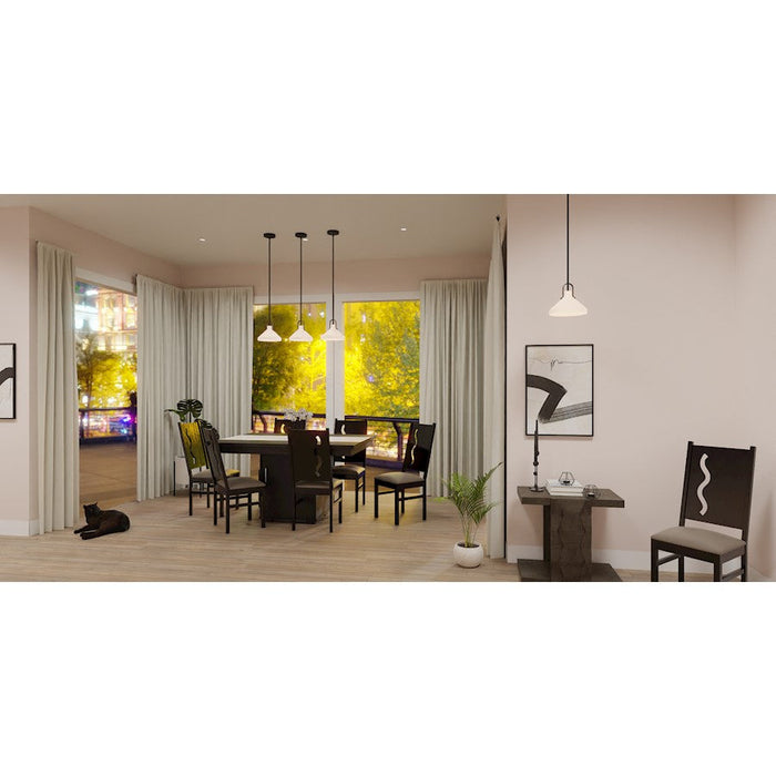 Quoizel Brink 1 Light Mini Pendant, Matte Black/Metal - BIK1510MBK