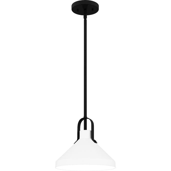 Quoizel Brink 1 Light Mini Pendant, Matte Black/Metal