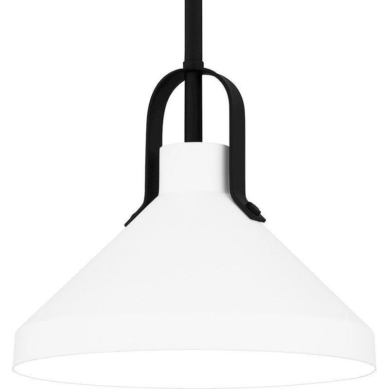 Quoizel Brink 1 Light Mini Pendant, Matte Black/Metal