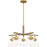 Quoizel Burkett 5 Light Chandelier, Light Gold/Clear