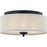 Quoizel Blanche 3 Light Flush Mount, Matte Black