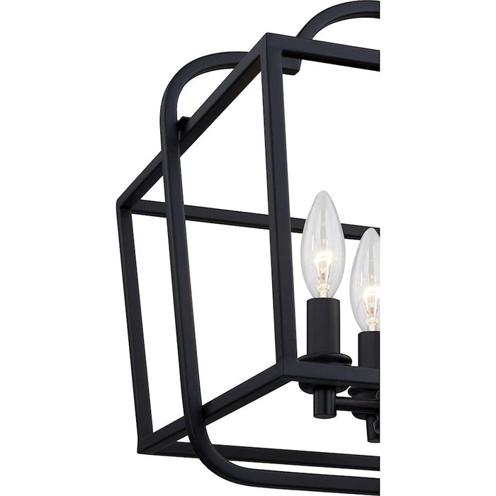 Quoizel Blanche 4 Light Semi-Flush Mount, Matte Black