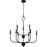 Quoizel Blanche Chandelier, Matte Black