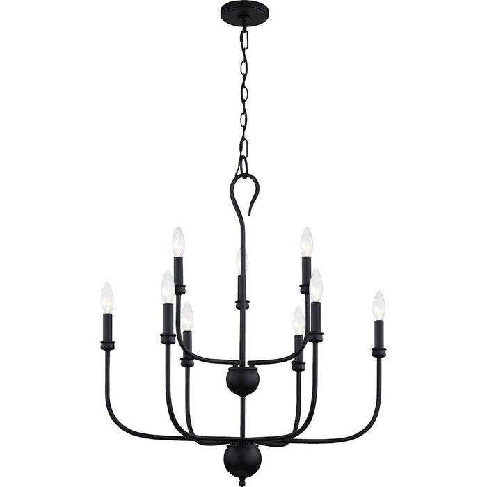 Quoizel Blanche Chandelier, Matte Black