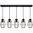 Quoizel Blythe Linear 5 Light Chandelier, Earth Black/Clear Glass - BLH544EK