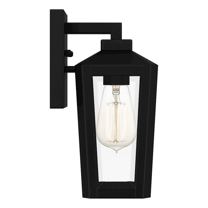 Quoizel Blanton 3 Light Bath Light, Matte Black/Clear