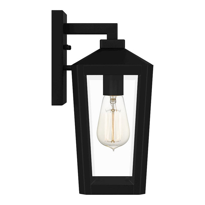 Quoizel Blomfield 1 Light Outdoor Lantern, Matte Black/Beveled