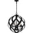 Quoizel Blacksmith 4 Light Pendant, Earth Black/Clear Seedy Glass