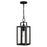 Quoizel Bramshaw 1 Light Mini Pendant, Matte Black/Clear Seeded