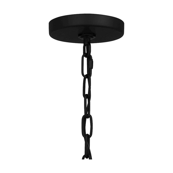 Quoizel Bramshaw 1 Light Mini Pendant, Matte Black/Clear Seeded