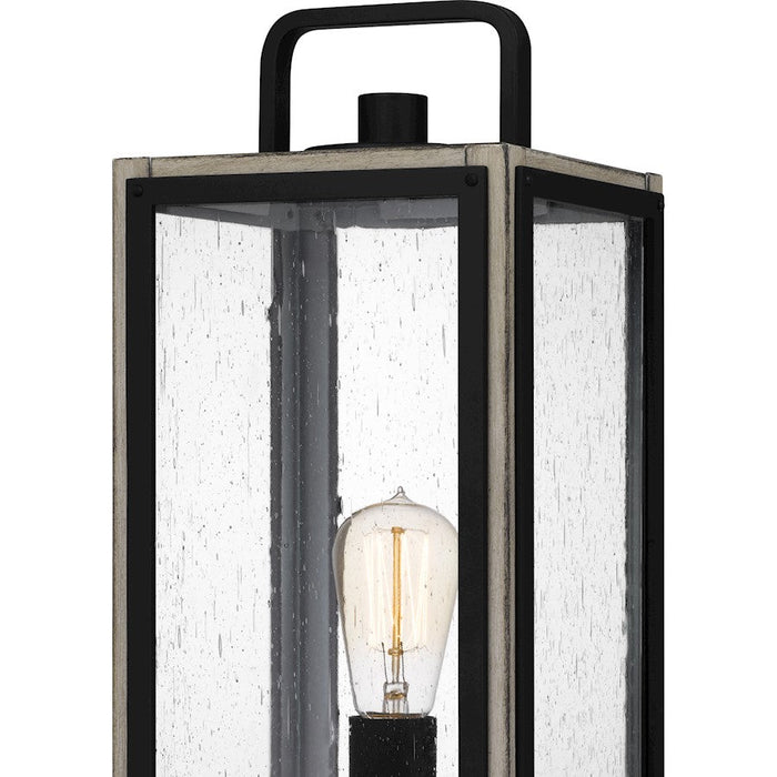 Quoizel Bramshaw 1 Light 18.75" Outdoor Lantern, Black/Seed