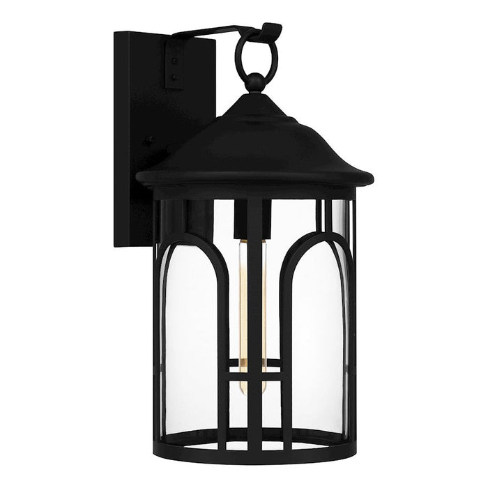 Quoizel Brampton 1 Light 17.25" Outdoor Lantern, Matte Black/Clear - BRM8409MBK