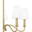 Quoizel Beatty 5 Light Chandelier, Aged Brass/White Parchment