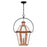 Quoizel Burdett 3 Light Pendant, Aged Copper/Clear Tempered