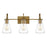 Quoizel Boyton 3 Light Bath Vanity, Weathered Brass/Clear