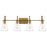 Quoizel Boyton 4 Light Bath Vanity, Weathered Brass/Clear