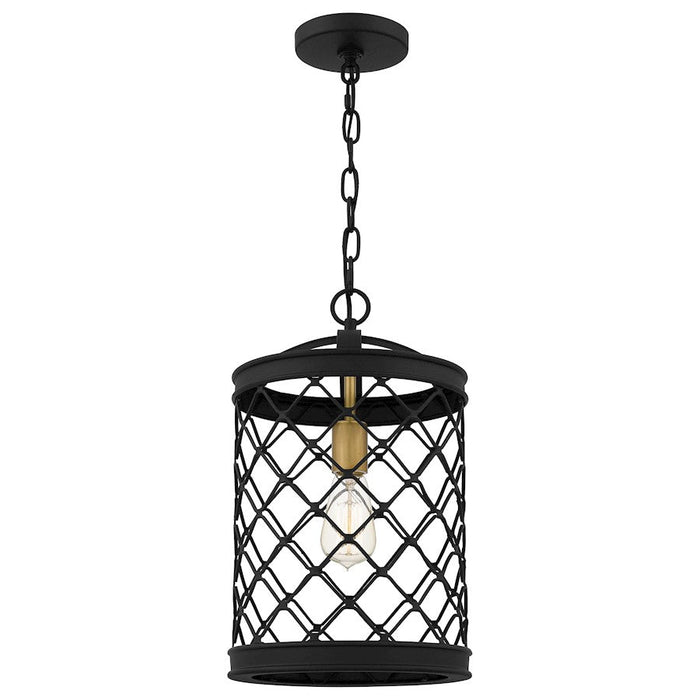 Quoizel Calais 1 Light Mini Pendant, Earth Black