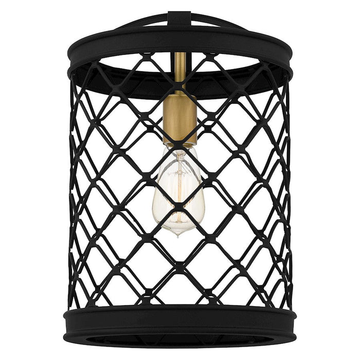 Quoizel Calais 1 Light Mini Pendant, Earth Black