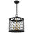 Quoizel Calais 4 Light Pendant, Earth Black