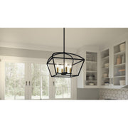 Quoizel Concho Bay 4 Light Pendant, Matte Black - COB2816MBK