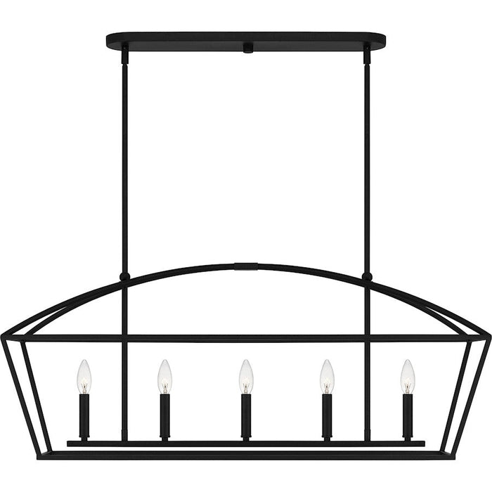 Quoizel Concho Bay 5 Light Island Light, Matte Black