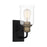 Quoizel Cox 1 Light Wall Sconce, Matte Black/Clear