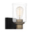 Quoizel Cox 1 Light Wall Sconce, Matte Black/Clear