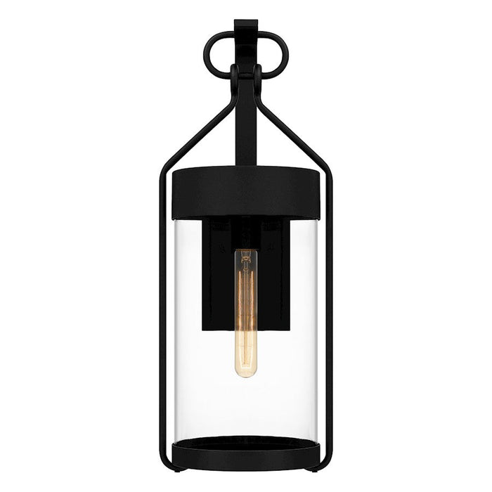 Quoizel Corbin 1 Light Outdoor Lantern, Earth Black/Clear