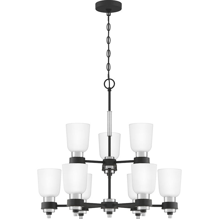 Quoizel Conrad 9 Light Chandelier, Brushed Nickel - CRD5027BN