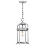 Quoizel Carrington 1 Light Mini Pendant, Industrial Aluminum/Clear - CRN1509IA