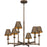 Quoizel Cross 6 Light Chandelier, Statuary Bronze/Metal