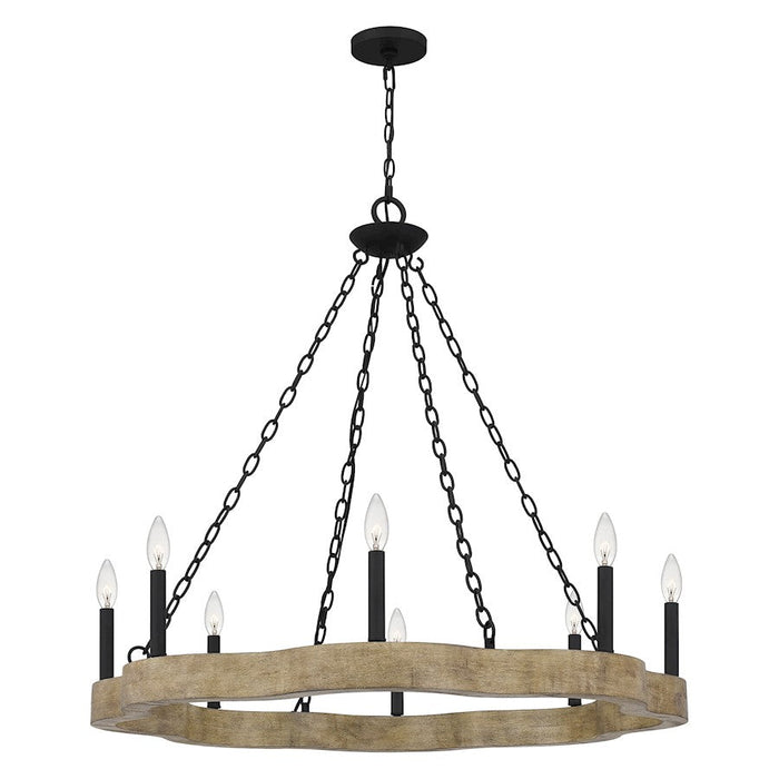 Quoizel Croix Chandelier, Matte Black