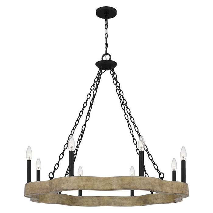 Quoizel Croix Chandelier, Matte Black