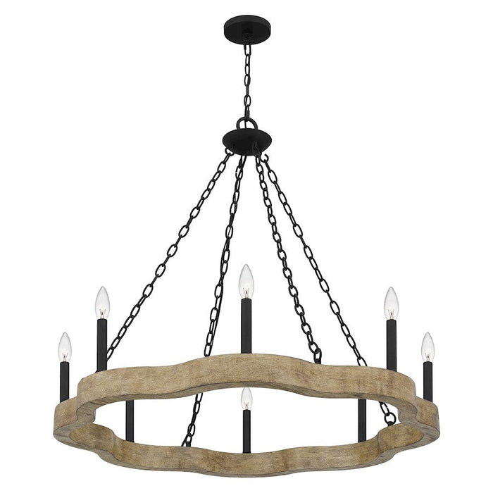 Quoizel Croix Chandelier, Matte Black