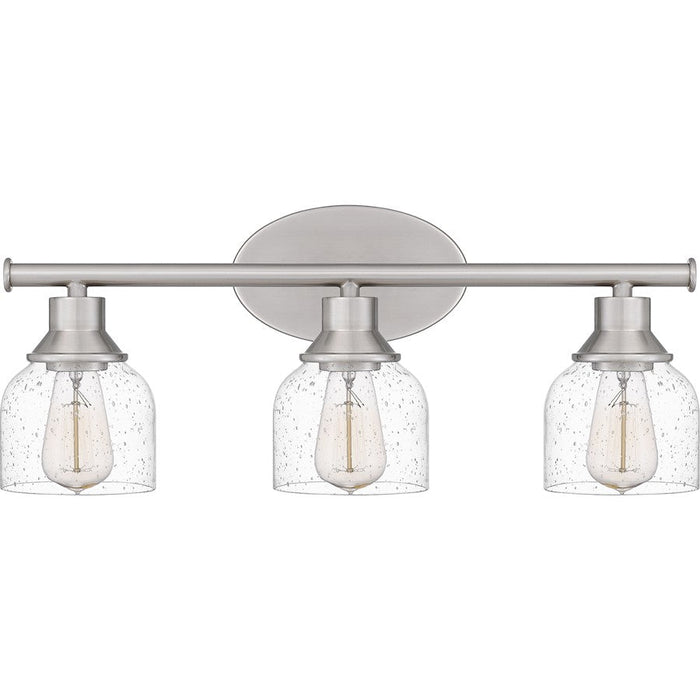 Quoizel Caverly 3 Light Bath Light, Clear Seedy