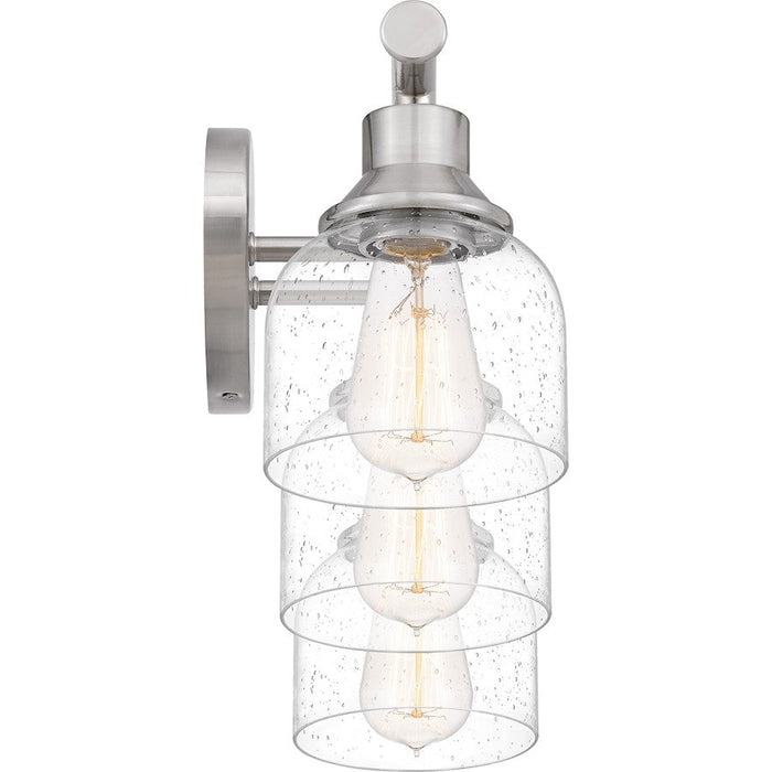 Quoizel Caverly 3 Light Bath Light, Clear Seedy