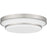 Quoizel Cromwell Flush Mount, Nickel/White Painted Etched