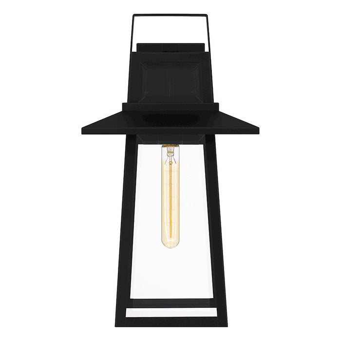 Quoizel Devonport 1 Light Outdoor Lantern, Matte Black/Beveled