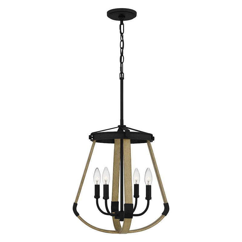 Quoizel Demura 4 Light Pendant, Matte Black