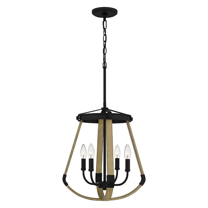 Quoizel Demura 4 Light Pendant, Matte Black