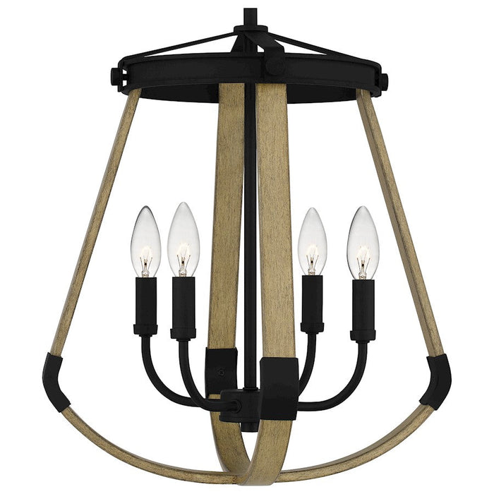 Quoizel Demura 4 Light Pendant, Matte Black