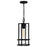 Quoizel Damien 1 Light Mini Pendant, Earth Black/Clear Seeded